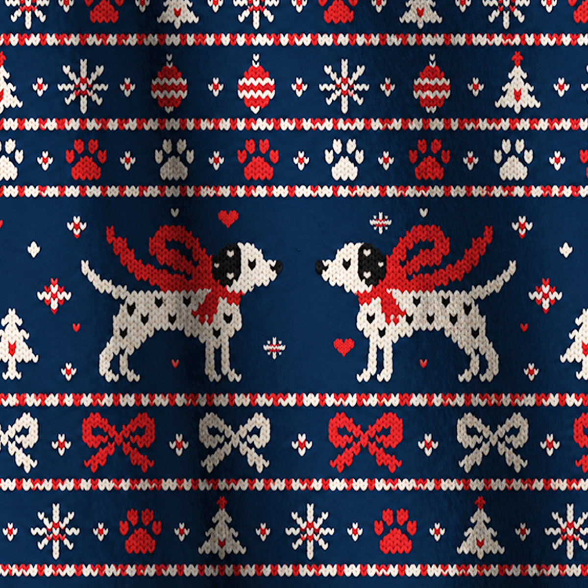 Festive Dog Scarf Fairisle Print Fleece Jacket