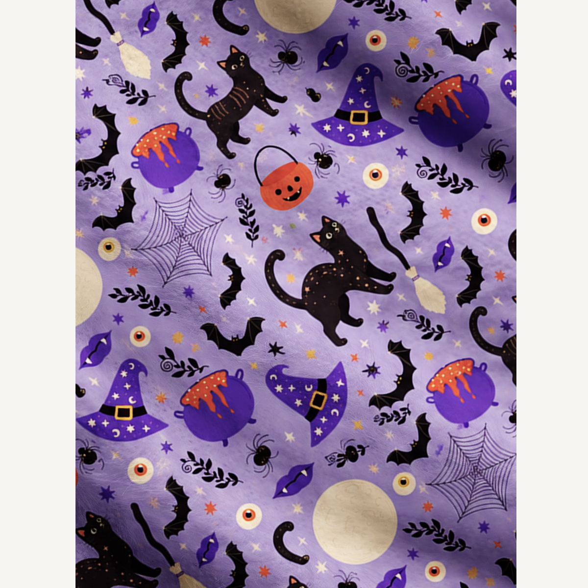 Moonlit Whiskers Print Ugly Cardigan Sweaters