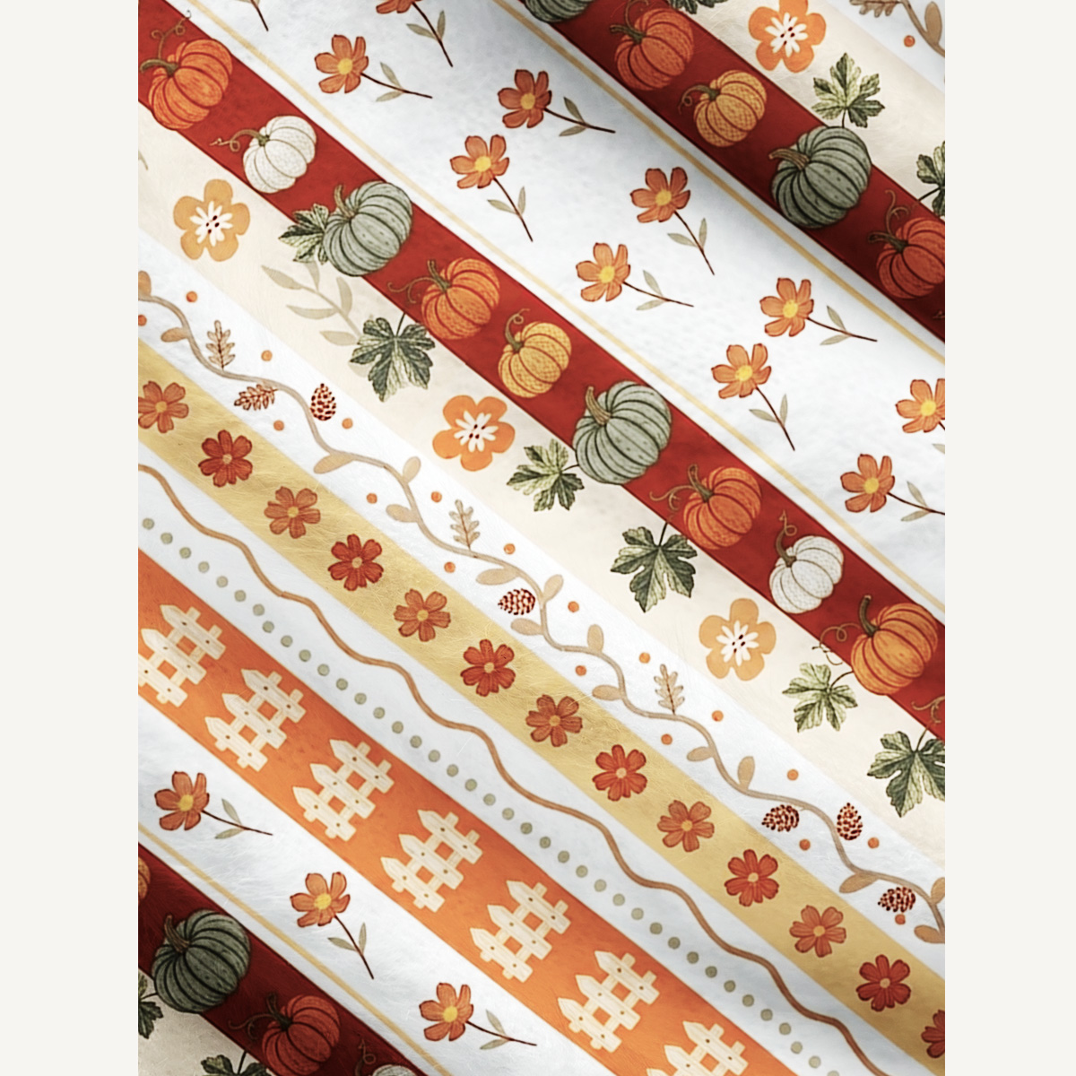 Autumn Pumpkin Patch Stripe Print Ugly Cardigan Sweaters