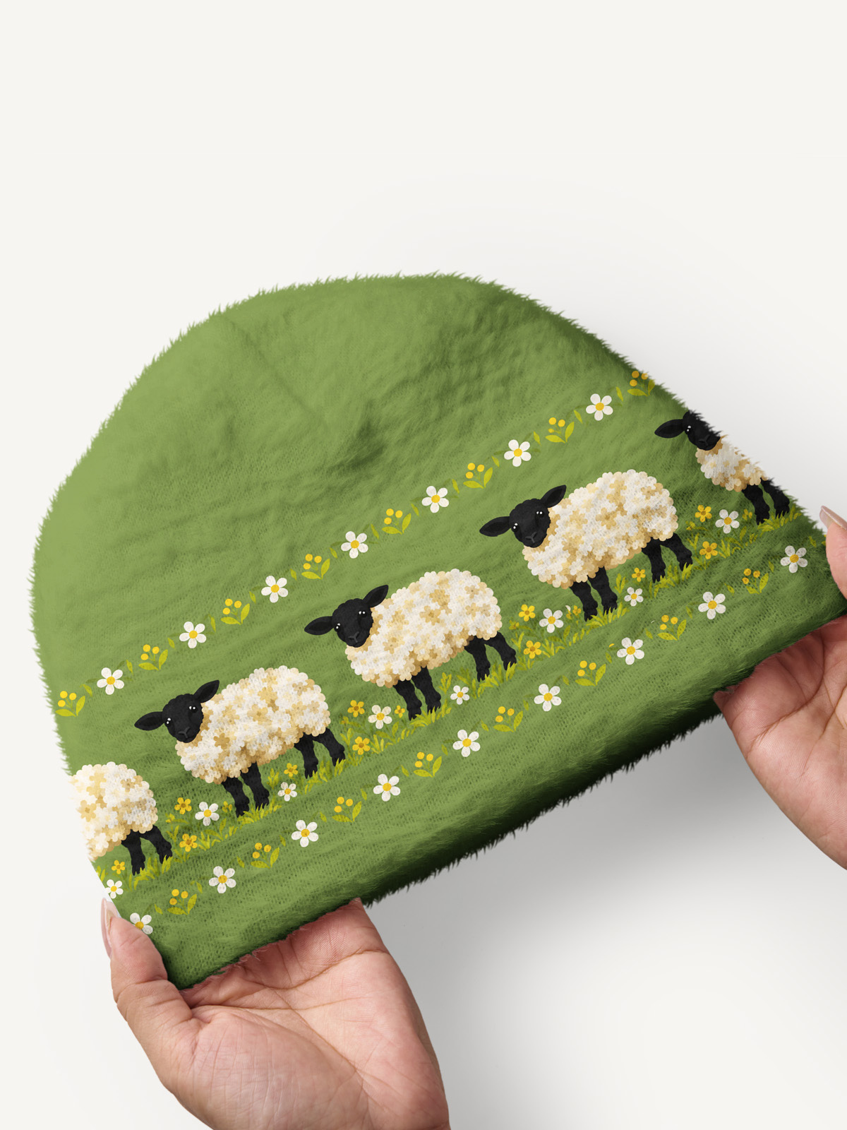 Meadow Sheep Cozy Fuzzy Beanie
