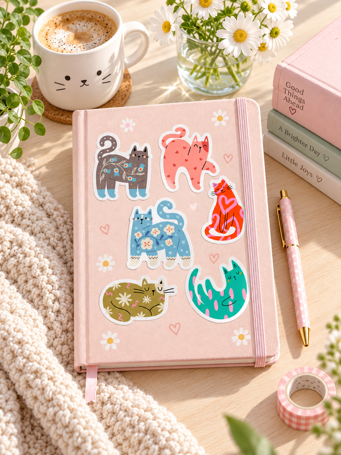 Colourful Cat Stickers
