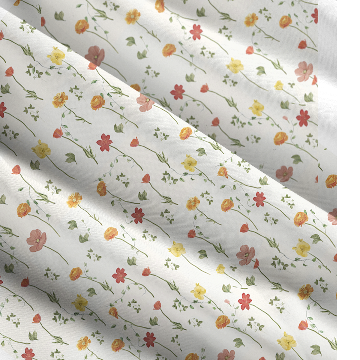 Square Neck Wildlight Meadow Print Slip Dress