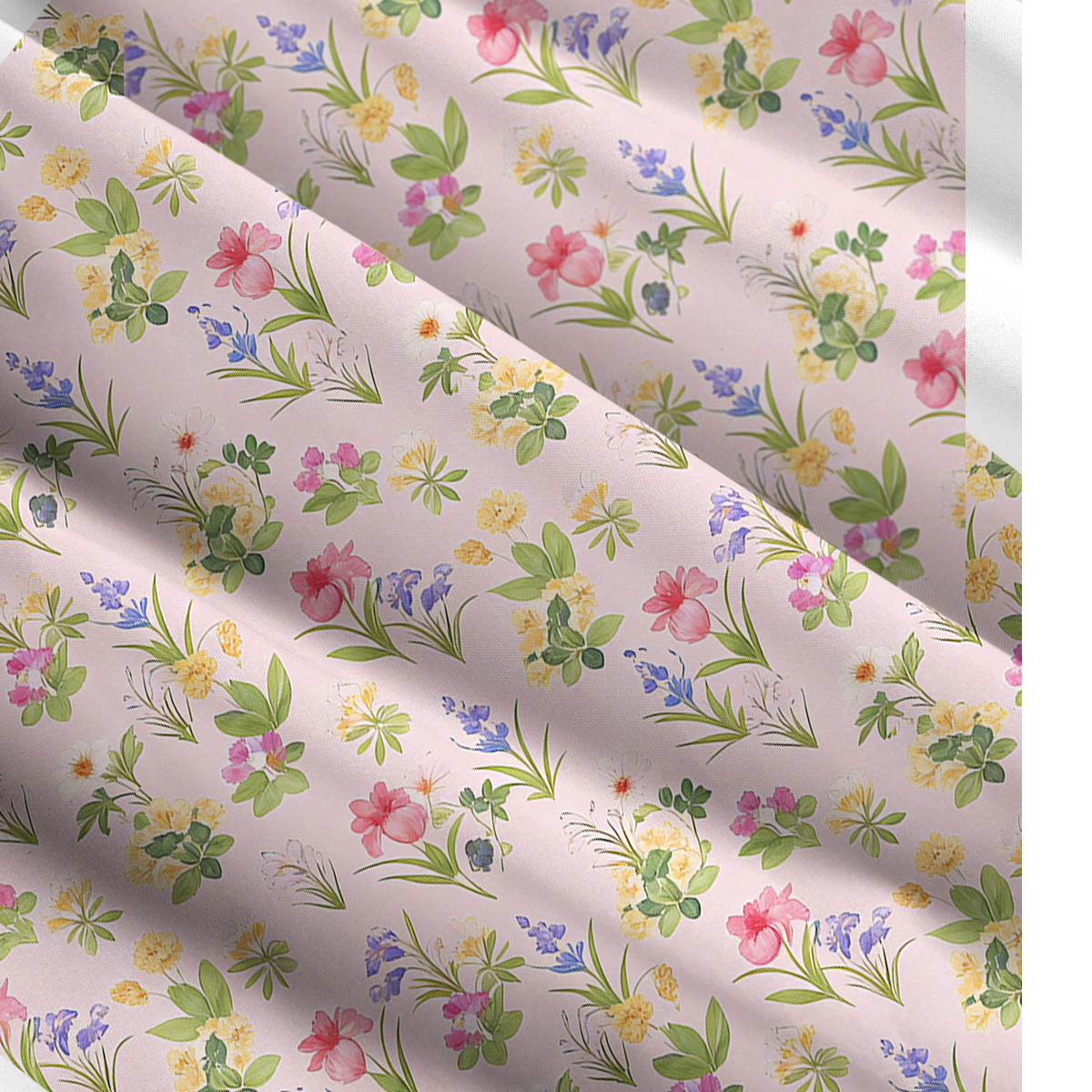 Square Neck Delicate Blossom Print Slip Dress