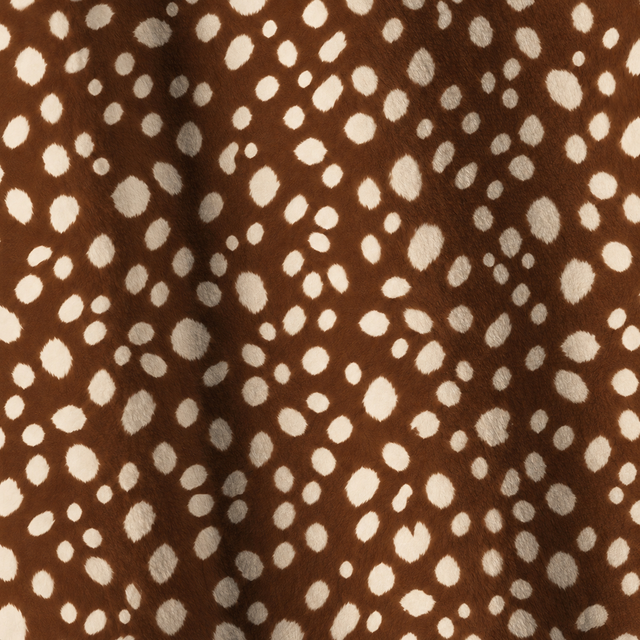 Fuzzy Fawn Spotted Print Fleece Jacket