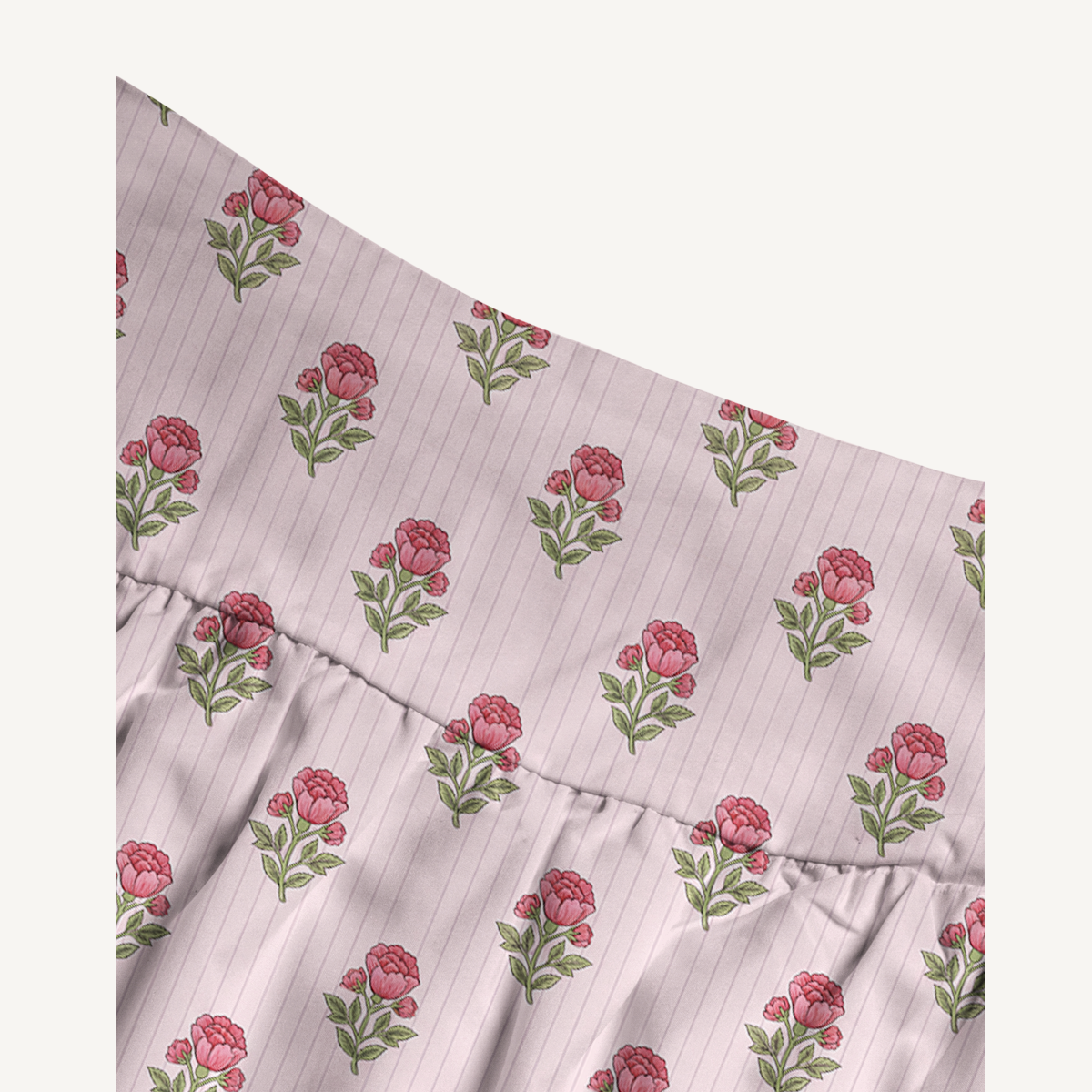 Misty Rose Garden Print Maxi Skirt