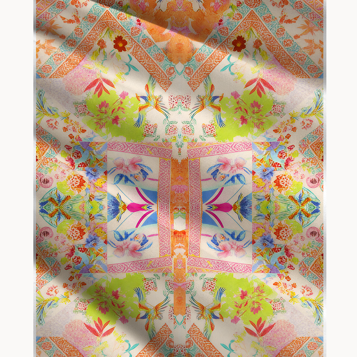 Vivid Lily Print Maxi Skirt