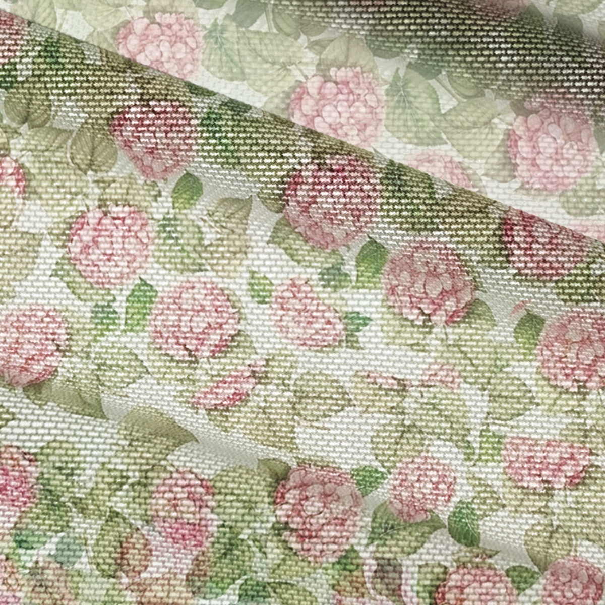 V-Neck Short Sleeve Hydrangea Whisper Print Mesh Top