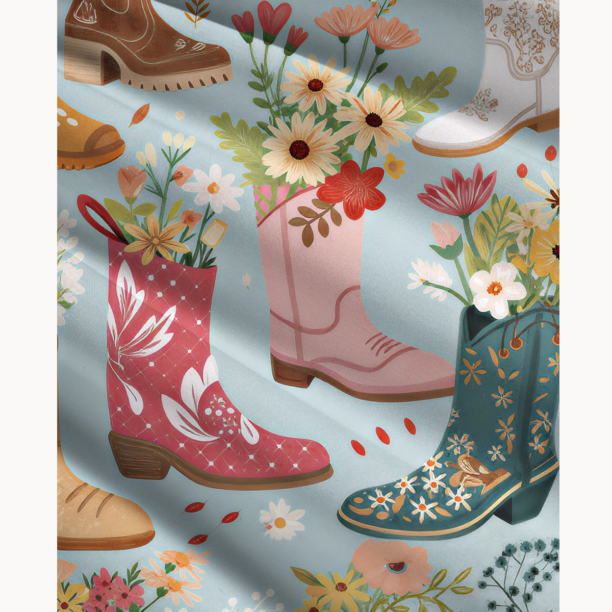 Boots Flower Print Convertible Maxi Skirt & Strapless Dress  