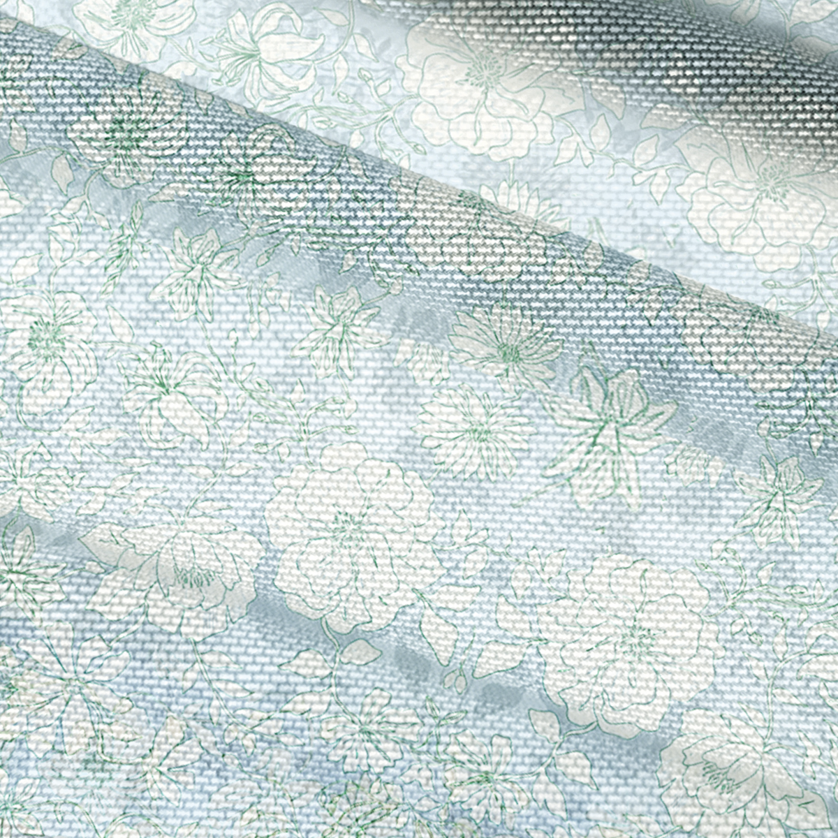 V-Neck Short Sleeve Mist Floral Print Mesh Top