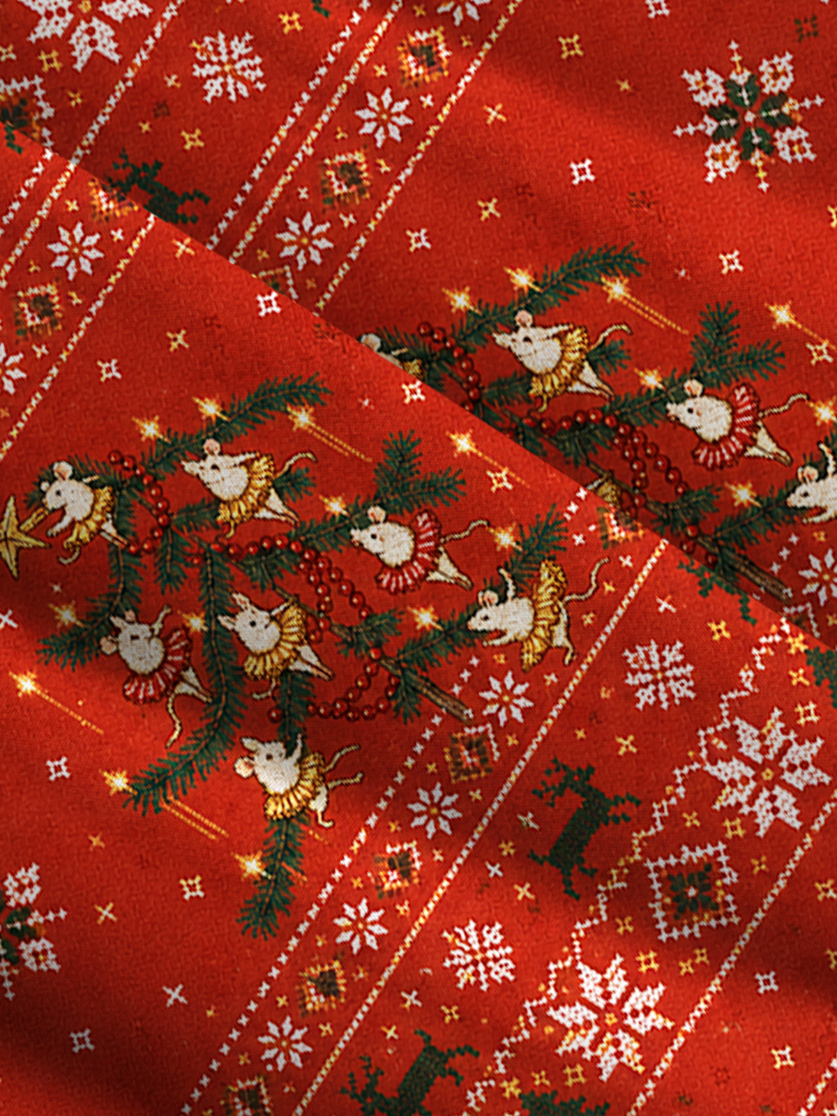 Ballet Mice Christmas  Print Wide Straps Maxi Dress With Pockets