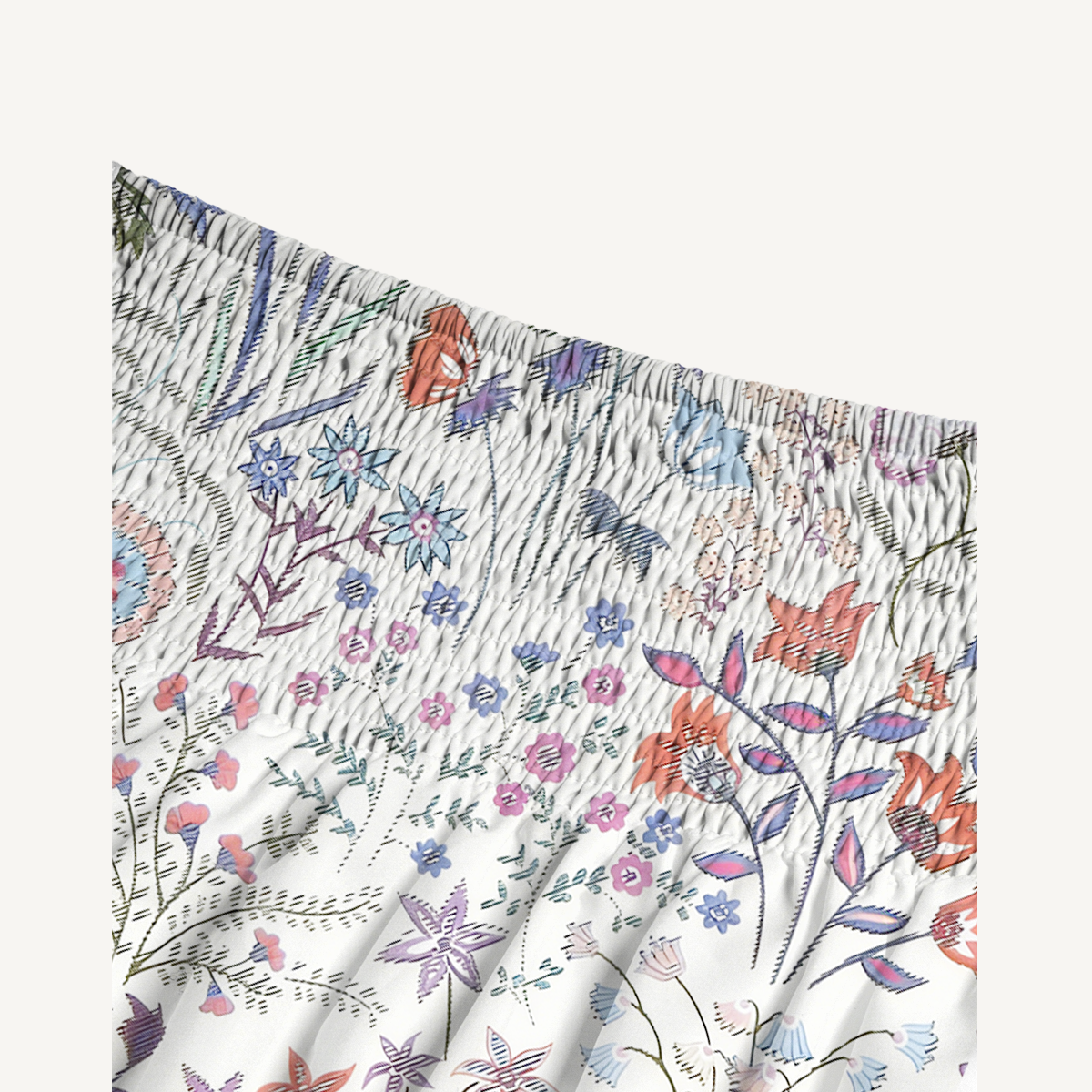 Bohemian Wildflower Garden Print Maxi Skirt