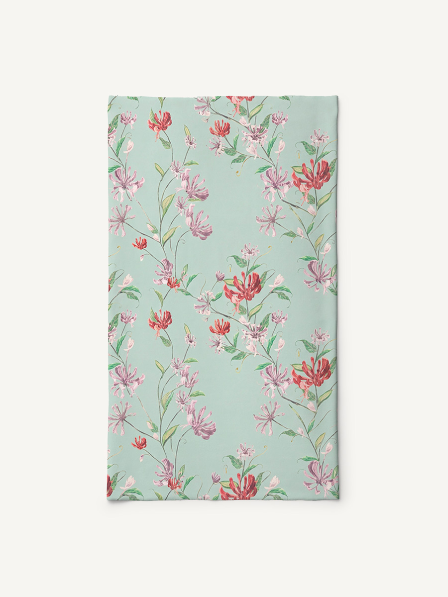 Mint Honeysuckle Print Boho Bandeau Headband