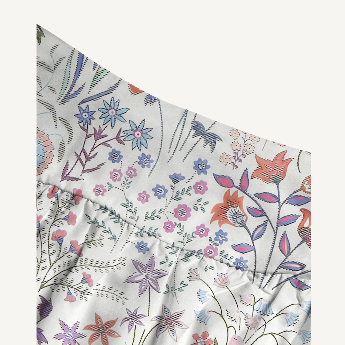 Bohemian Wildflower Garden Print Maxi Skirt