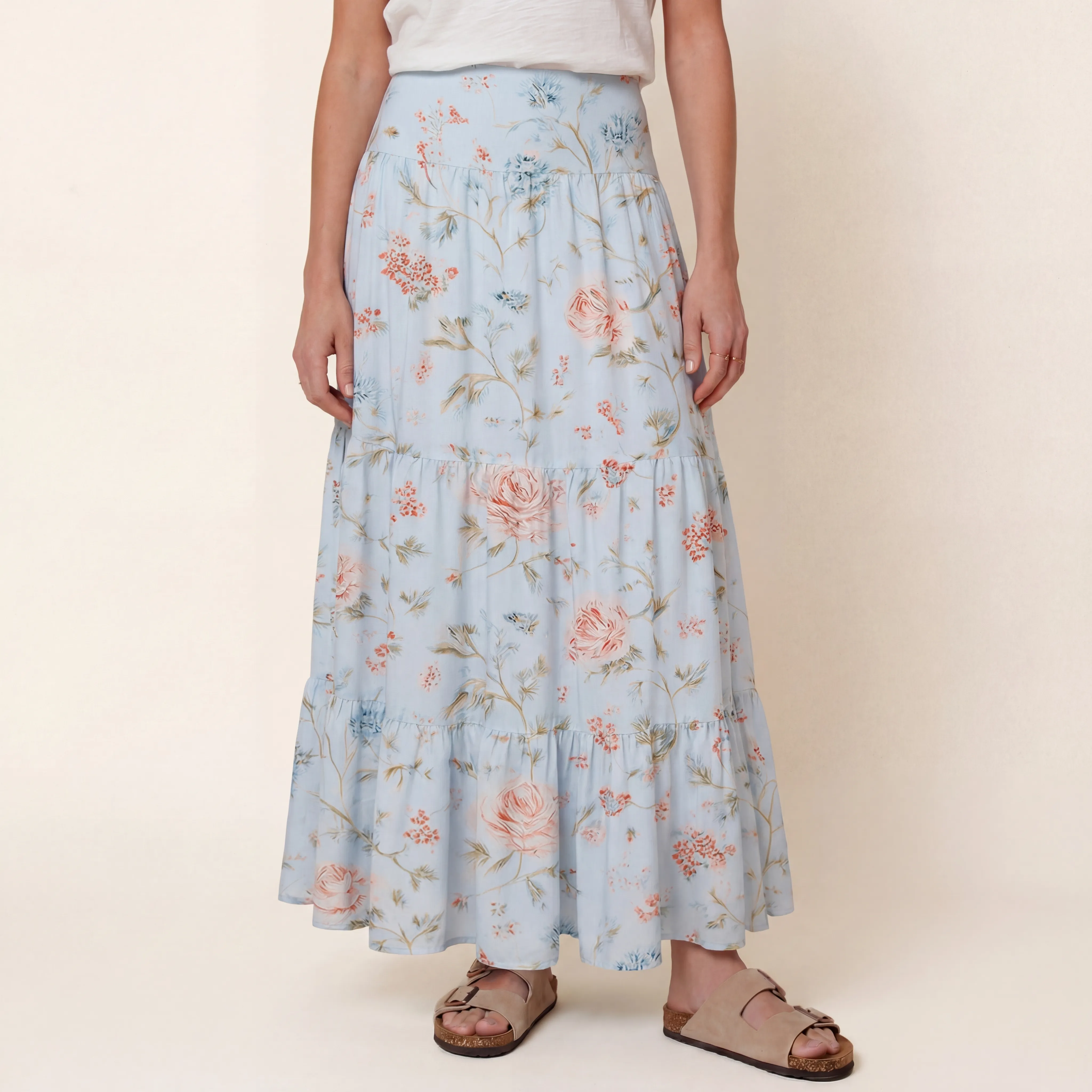 Rosabelle Bloom Print Maxi Skirt