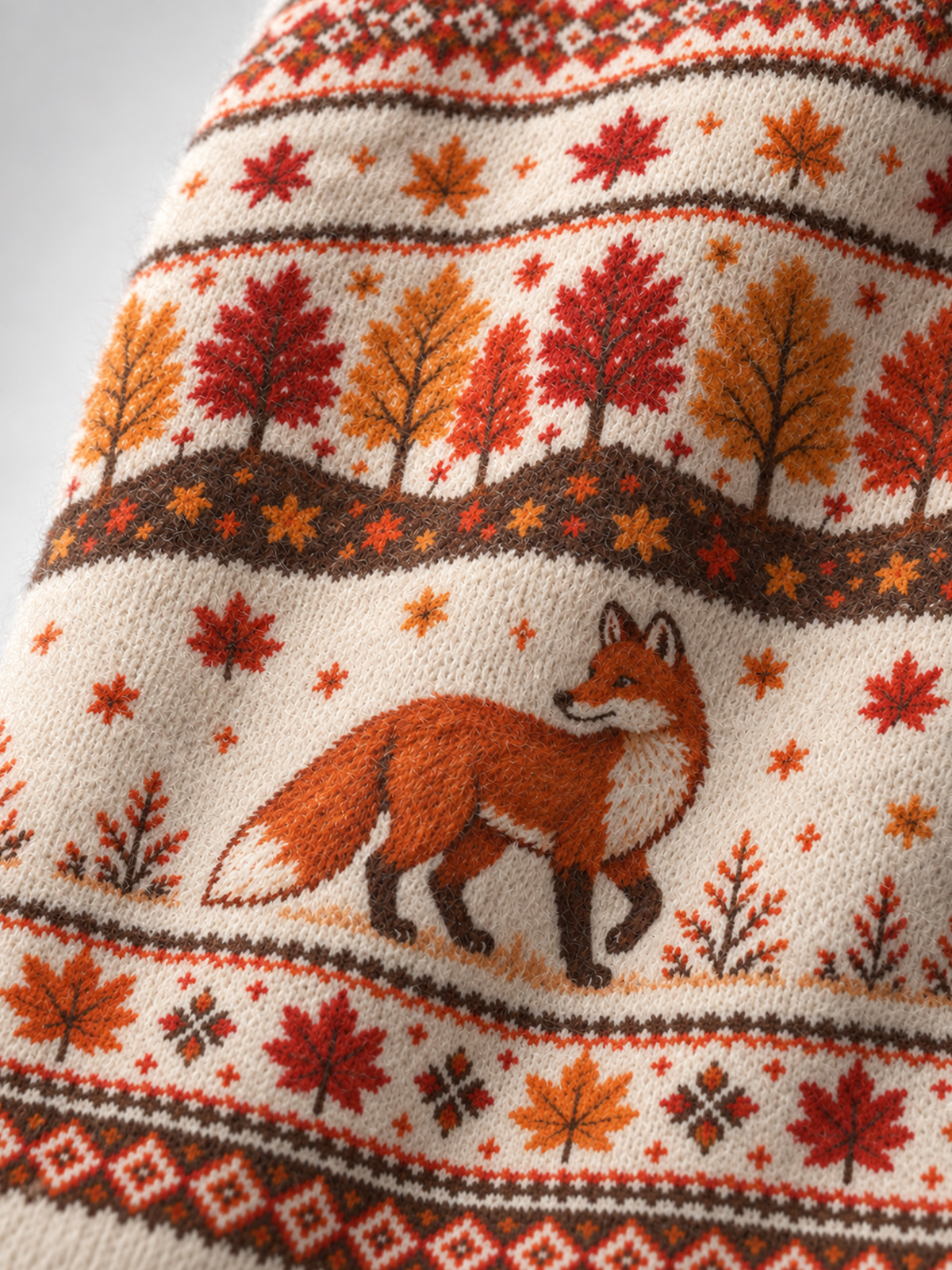 Autumn Forest Fox Cozy Fuzzy Beanie