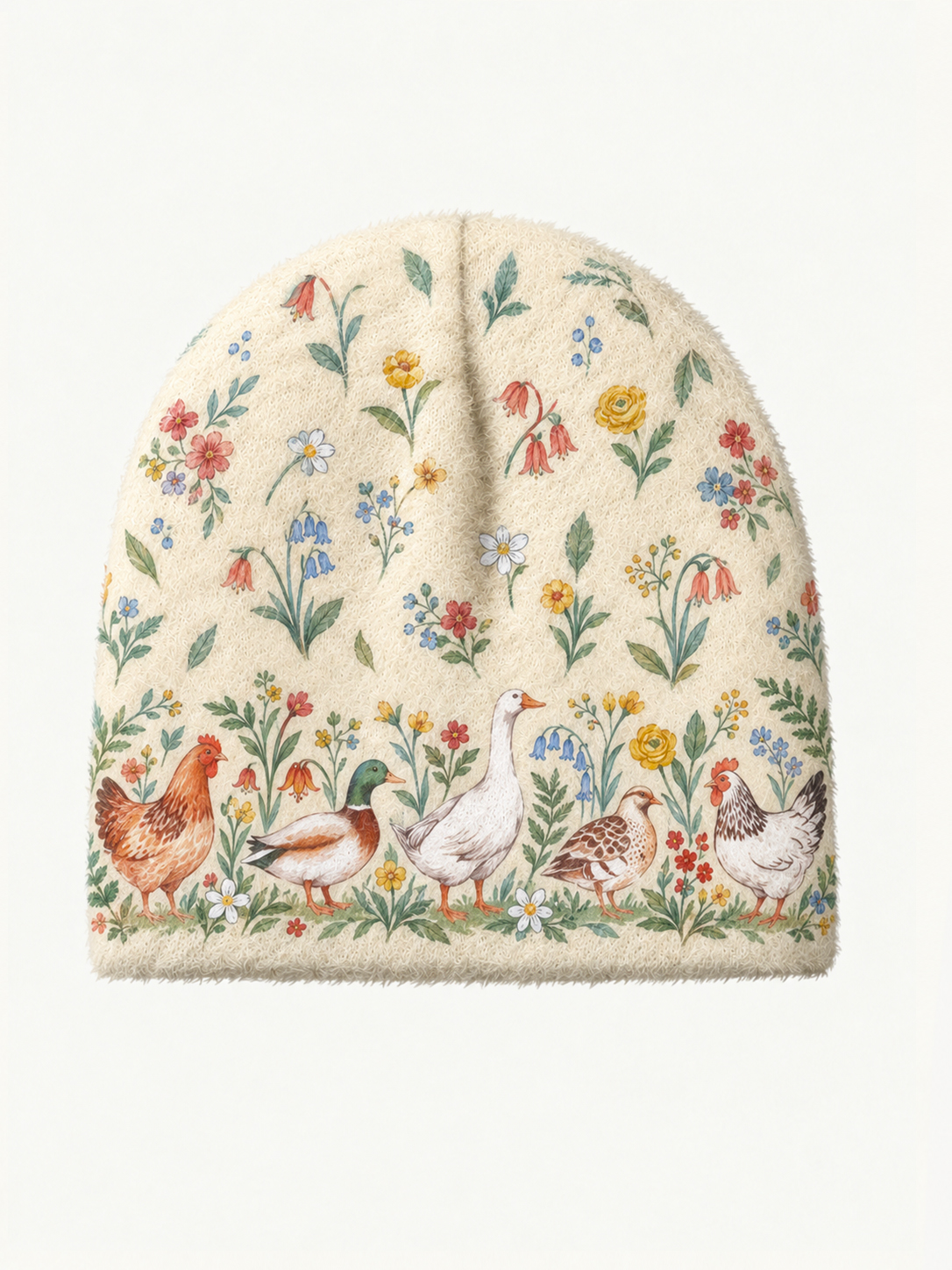 Countryside Garden Critter Cozy Fuzzy Beanie
