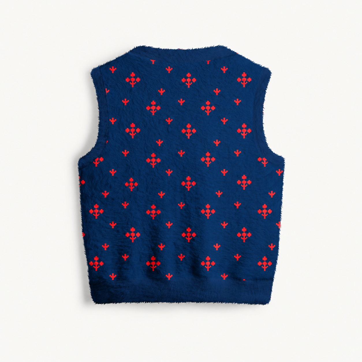 Nordic Heritage Horse Print V-Neck Sweater Vest