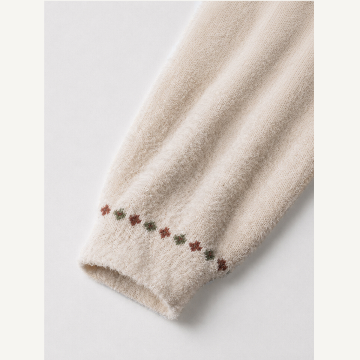 Rustic Squirrel & Forest Fuzzy Crewneck Sweater