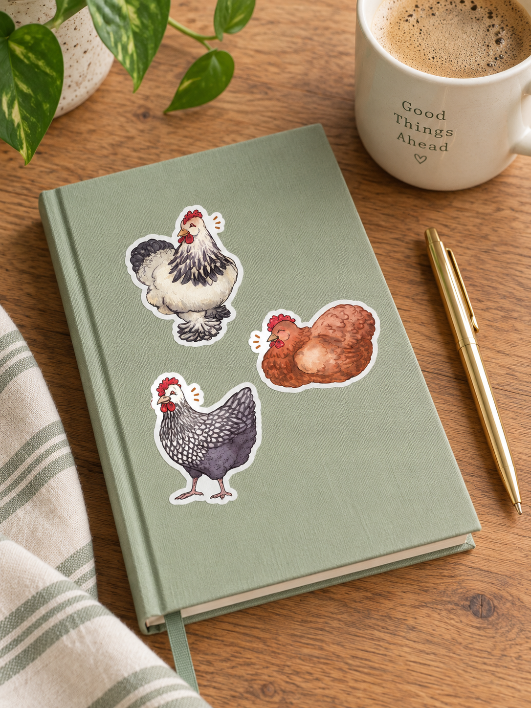 Farmhouse Hen Stickers