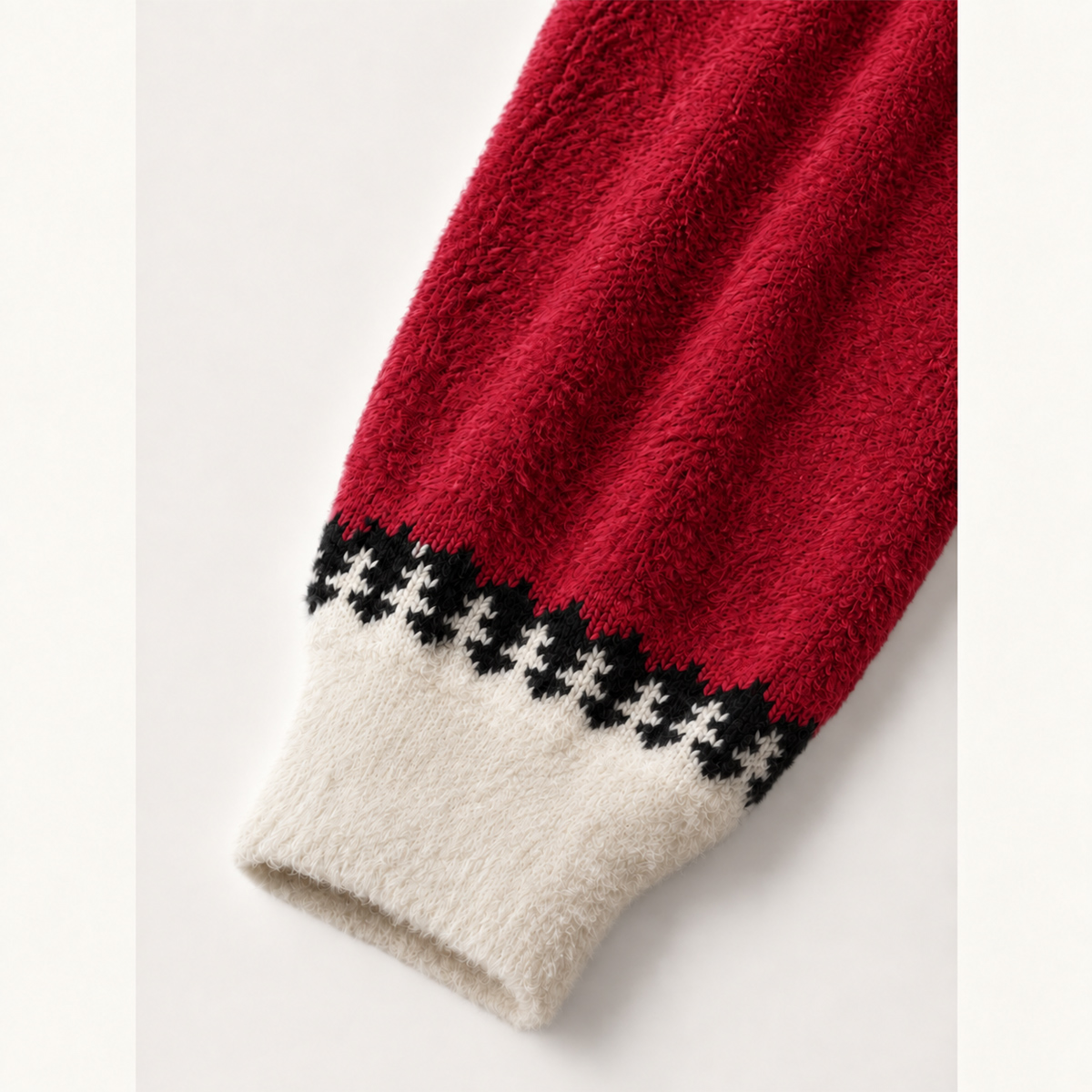 Festive Christmas Pine Forest Fuzzy Crewneck Sweater