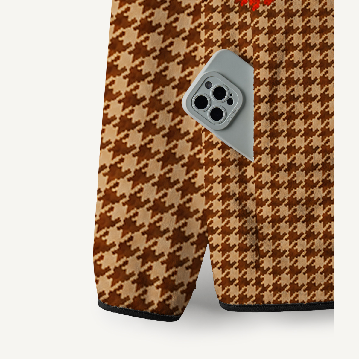 Classic Tweed Wild Duck Print Fleece Jacket