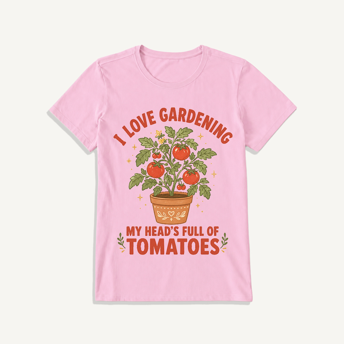 Tomato Garden Daydream Print Crew Neck Cotton Tee