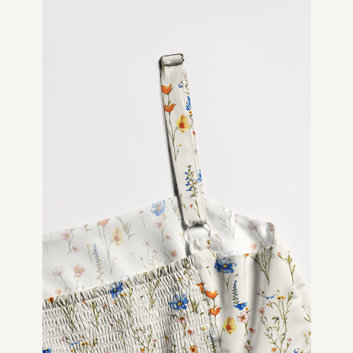 Square Neck Wild Bloom Print Slip Dress