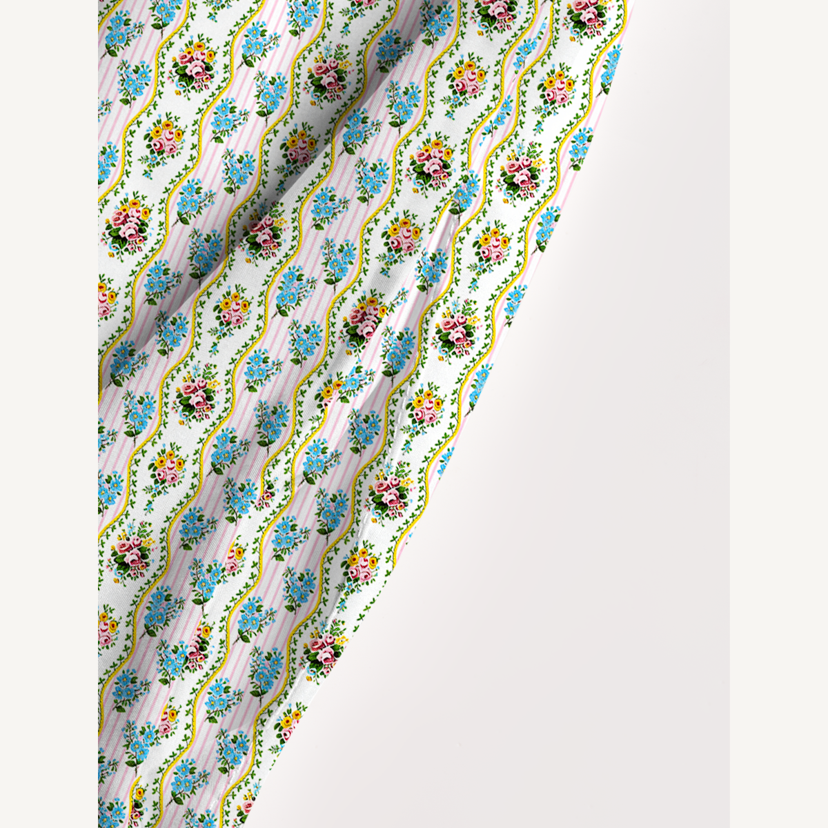 Square Neck Vintage Bouquet Rose Print Slip Dress