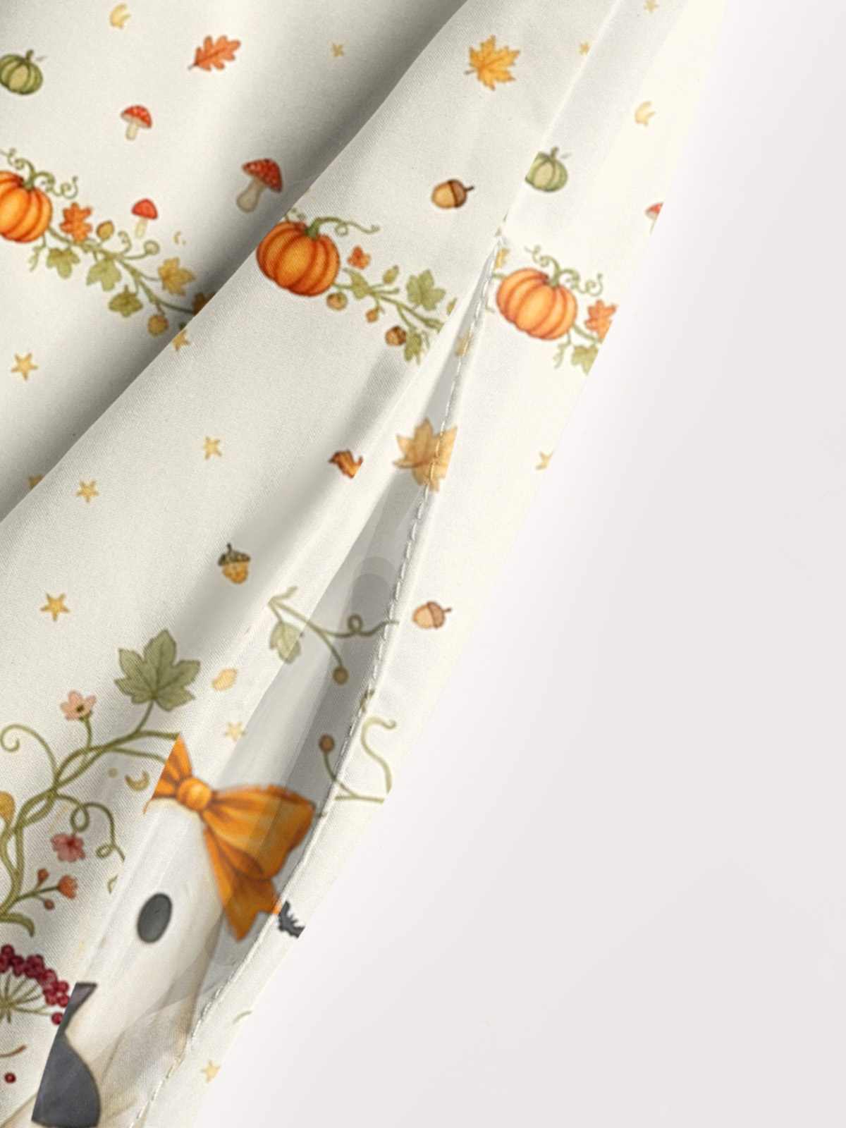Halloween Pumpkin Black Cat Ghost Print Wide Straps Maxi Dress With Pockets