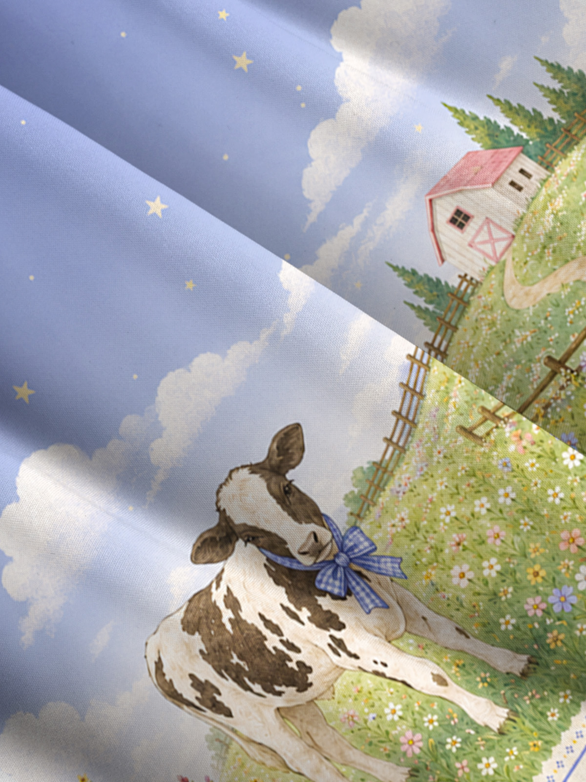 Moonlit Meadow Cow Print Wide Straps Maxi Dress With Pockets