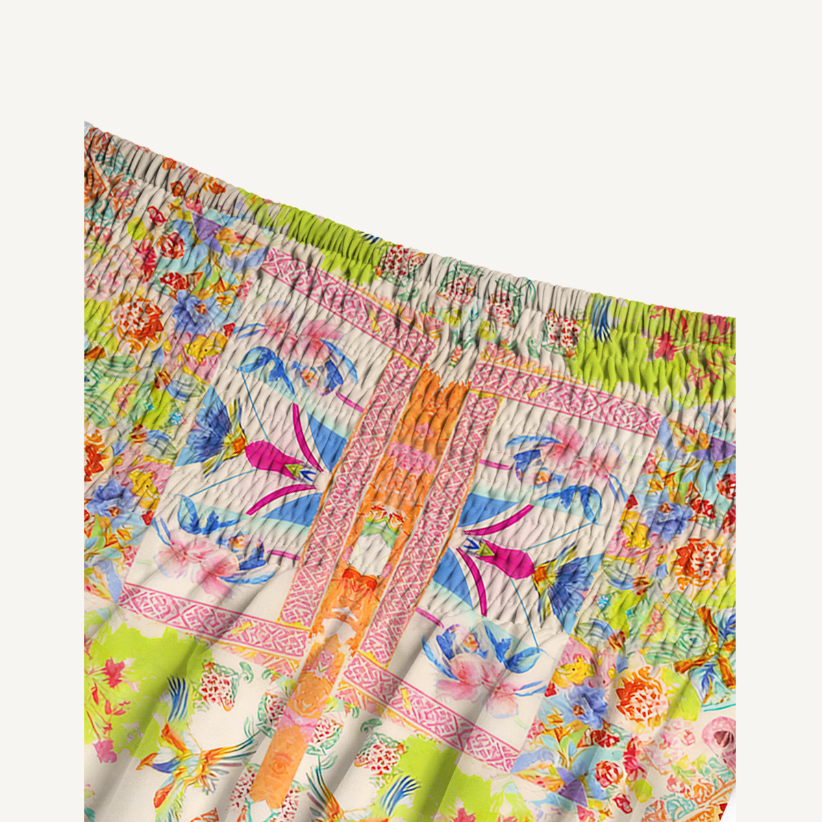 Vivid Lily Print Maxi Skirt