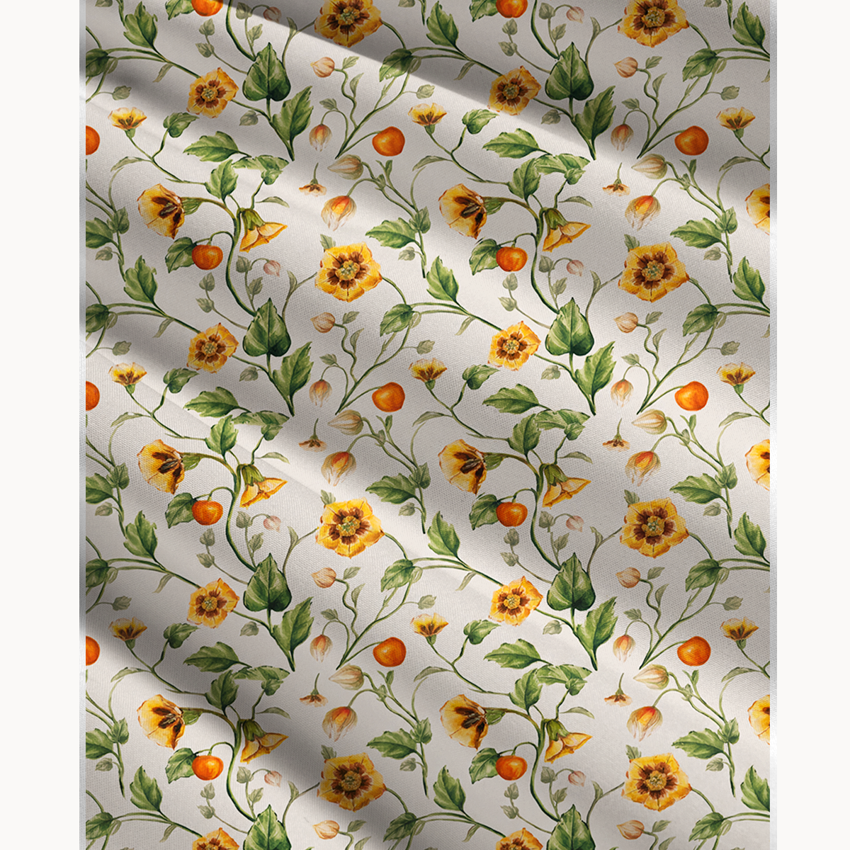 Golden Field Print Maxi Skirt