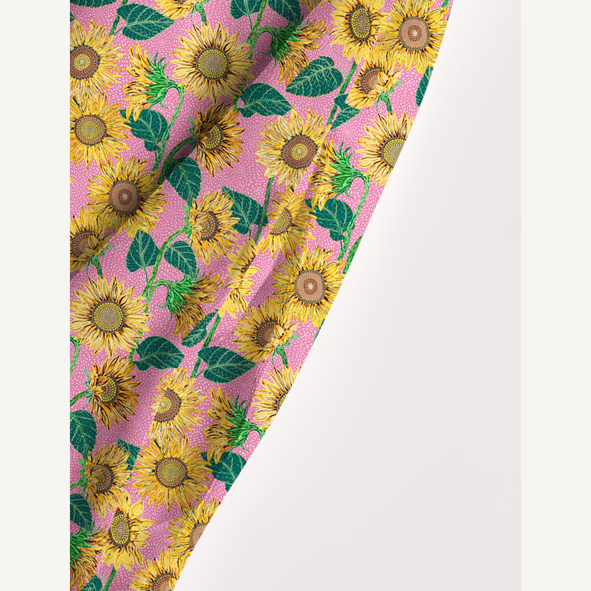Vibrant Sunflower Floral Print Slip Dress