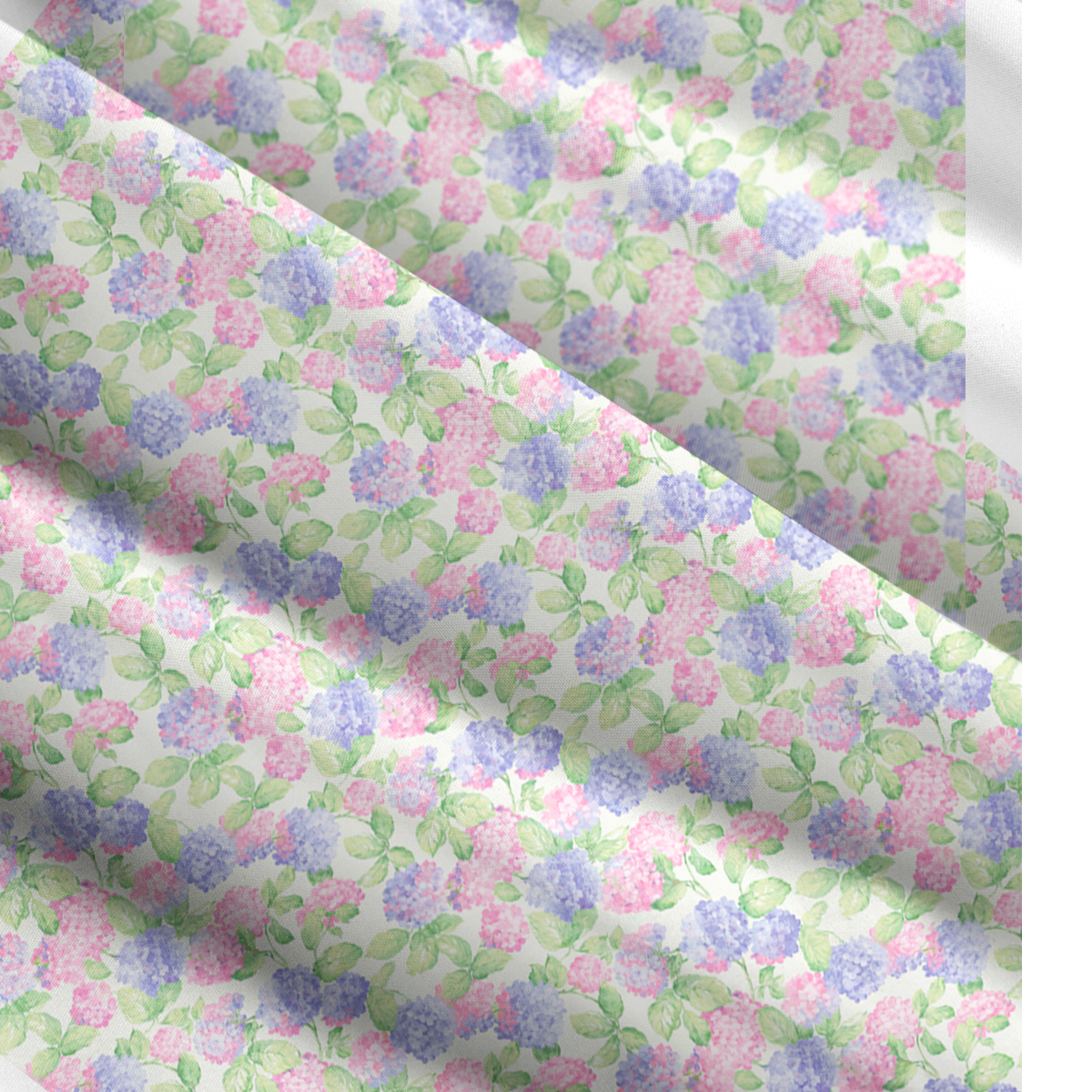 Square Neck Lilac Hydrangea Print Slip Dress