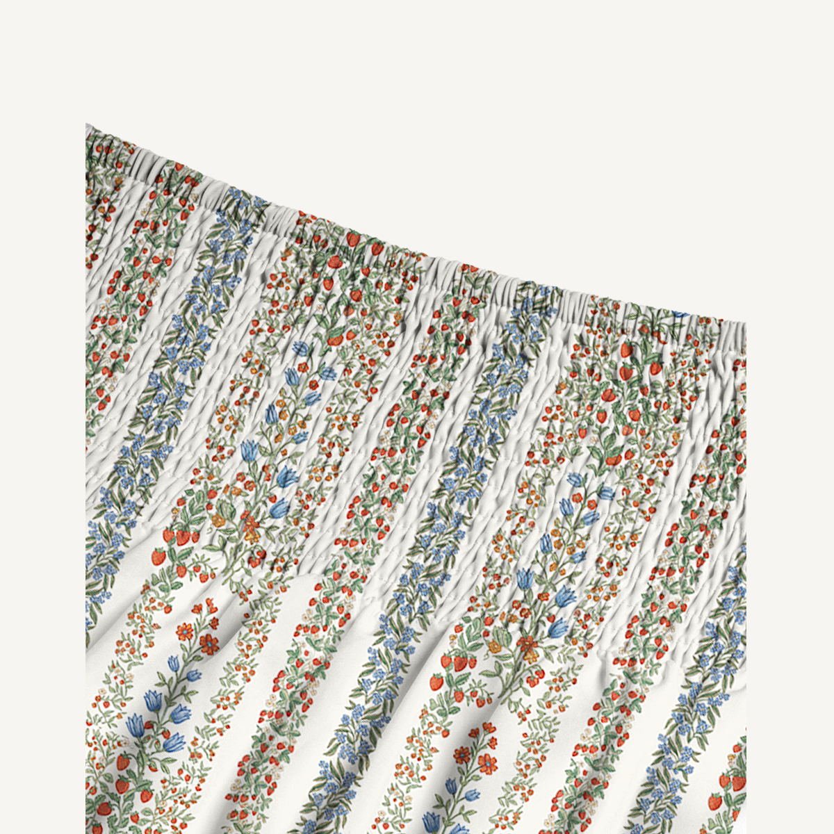 Strawberry Vine Tales Print Maxi Skirt