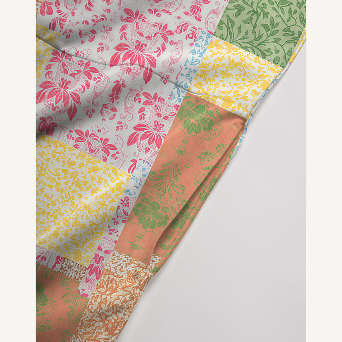 V-Neck Morning Patch Boho Jumpsuit with Pockets for Women