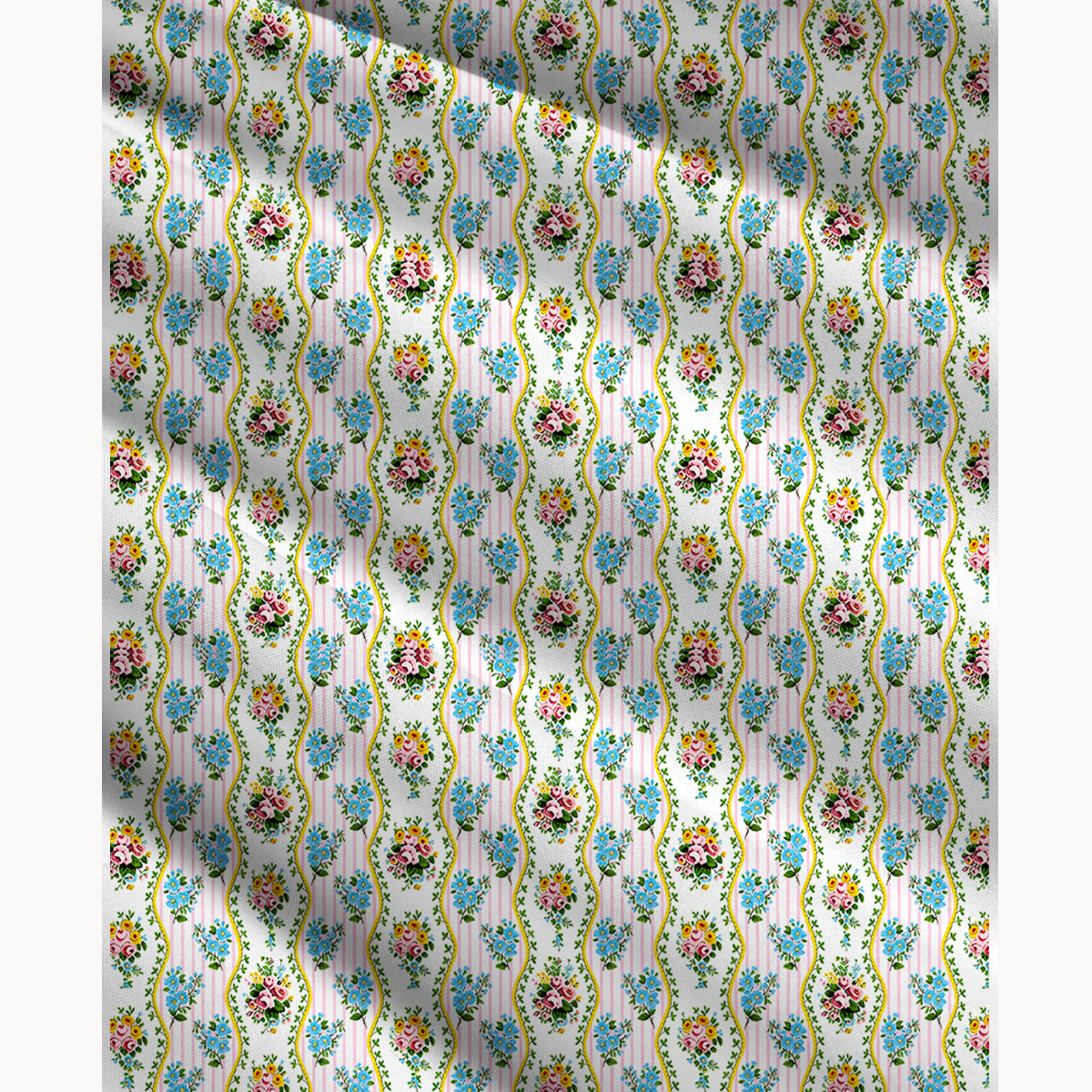 Vintage Bouquet Rose Print Maxi Skirt