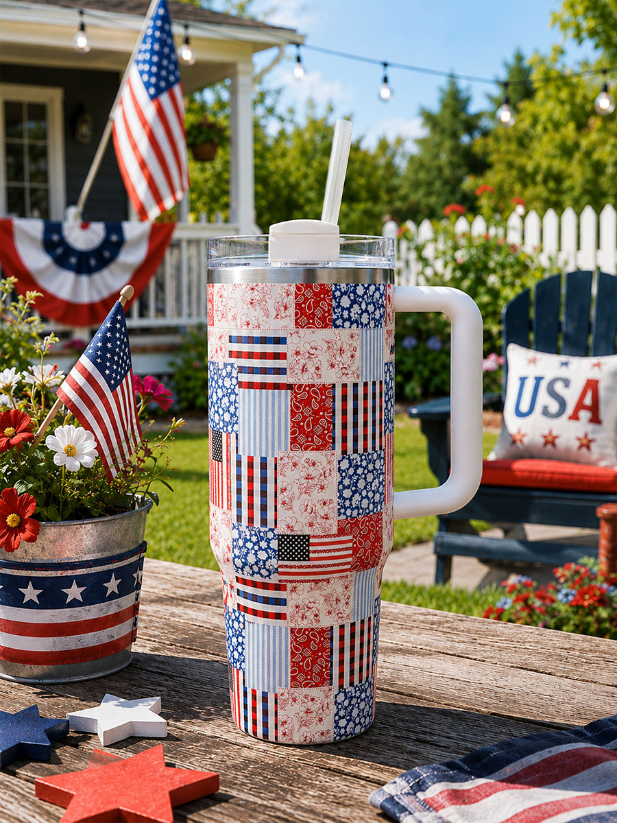 America 250 Floral 40oz Tumbler