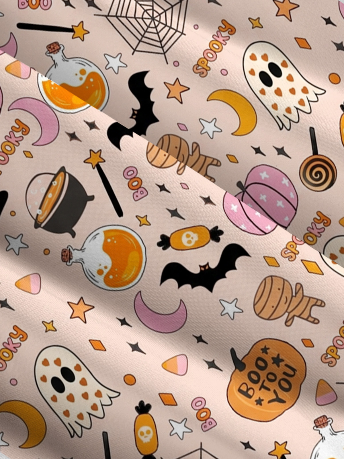 Spooky Doodles Halloween Treats  Print Wide Straps Maxi Dress With Pockets