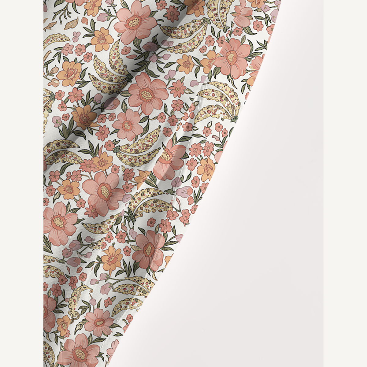 Square Neck Amber Bloom Print Slip Dress