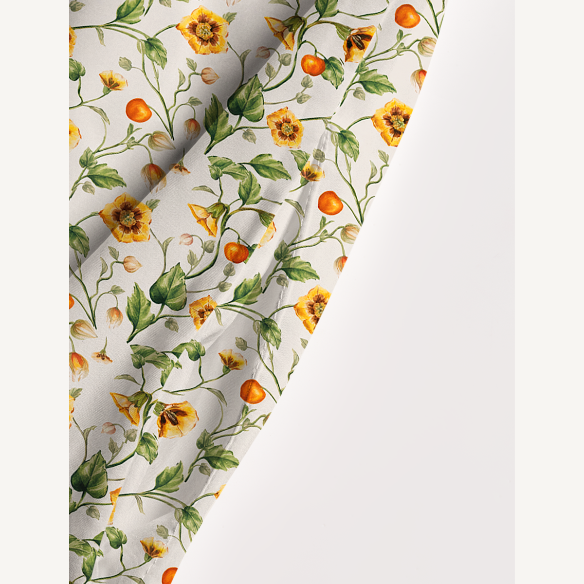 Square Neck Golden Field Print Slip Dress