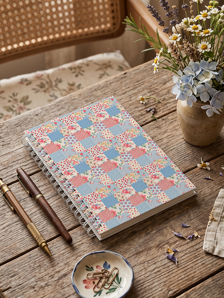 Pastel Patc Print A5 Spiral Notebook 