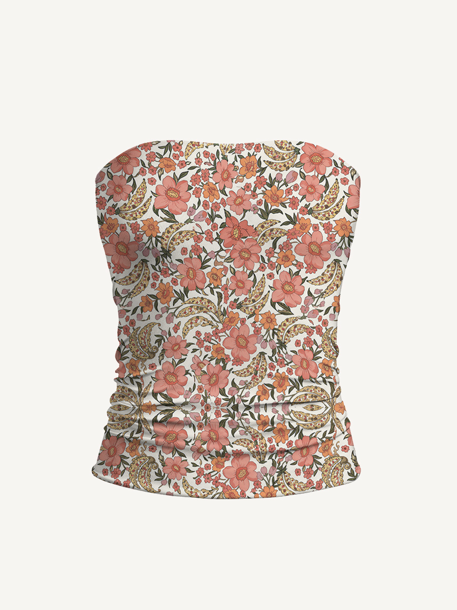 Amber Bloom Print Boho Bandeau Headband