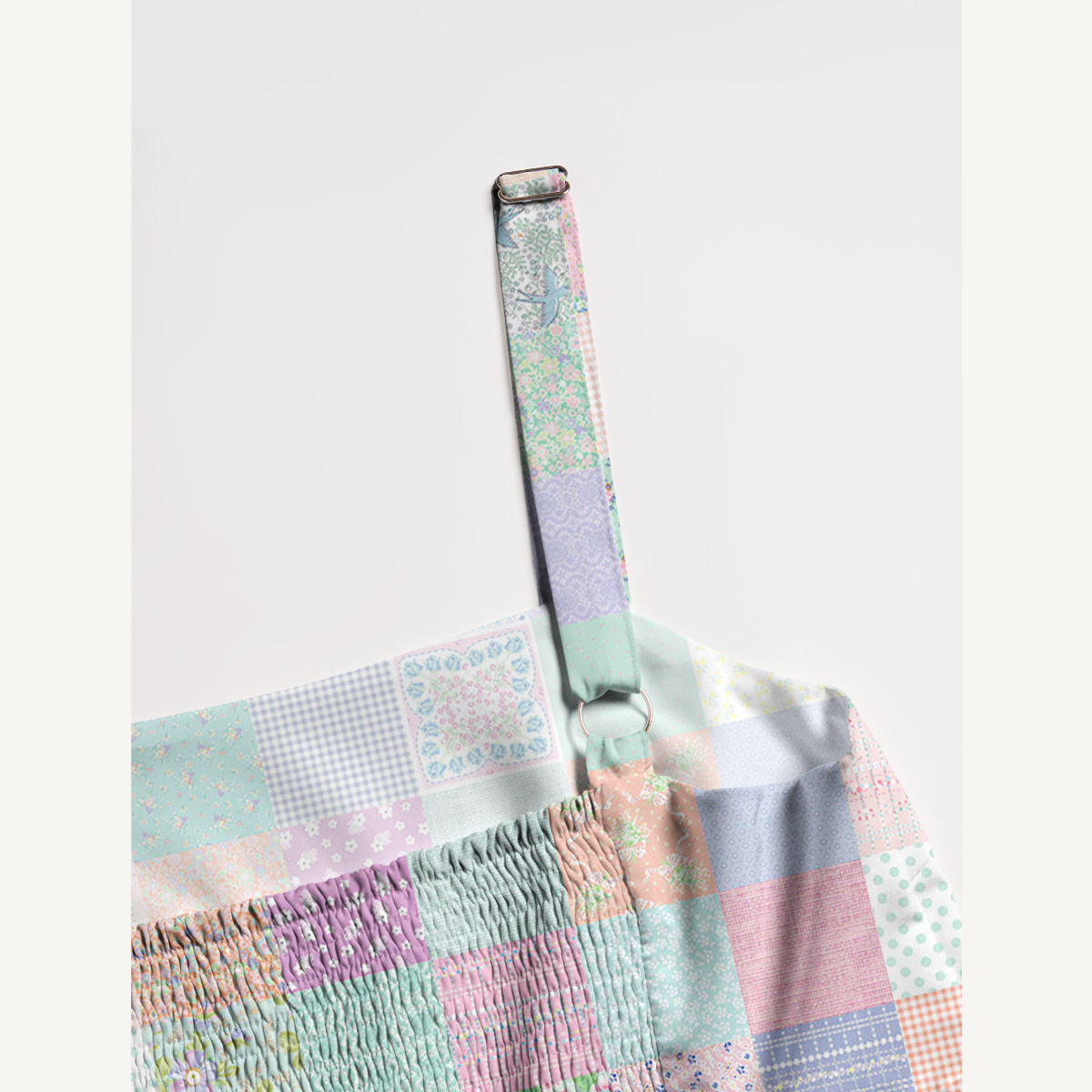 Vintage Quilt Patchwork Print Slip Dress