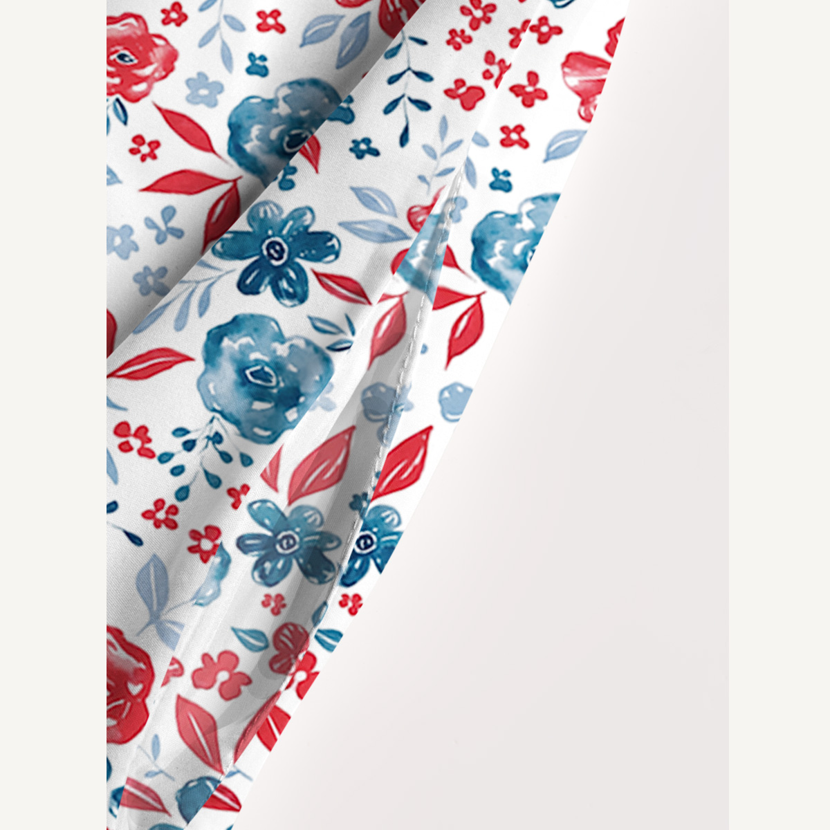 Patriotic Floral American Flag Print Quilt Wide Straps Maxi Dress With Pockets