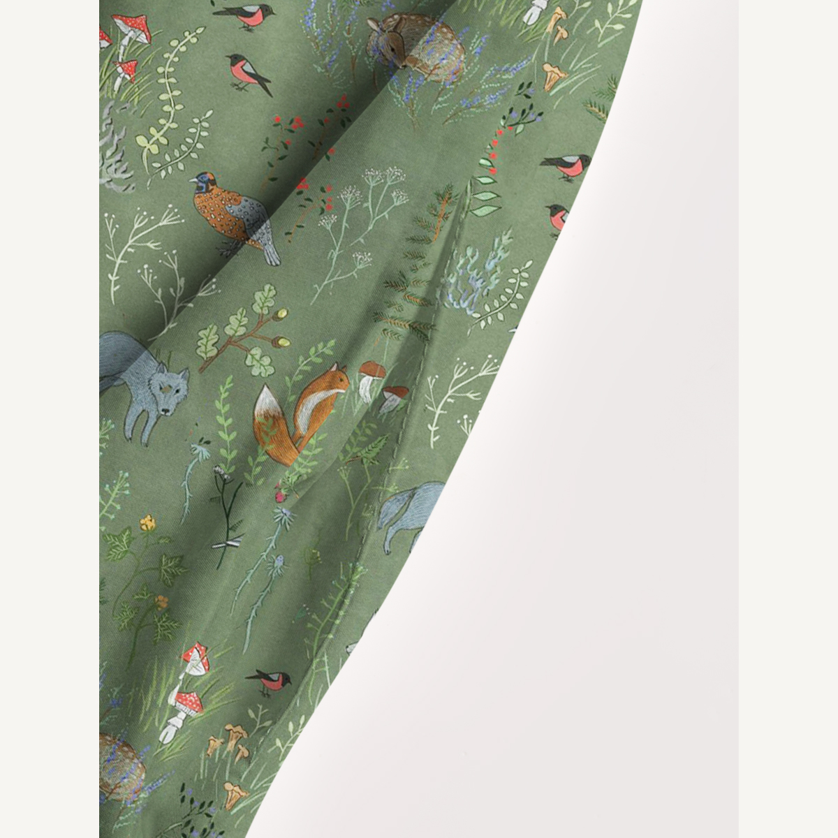 Whimsical Woodland Animals Print Slip Dress