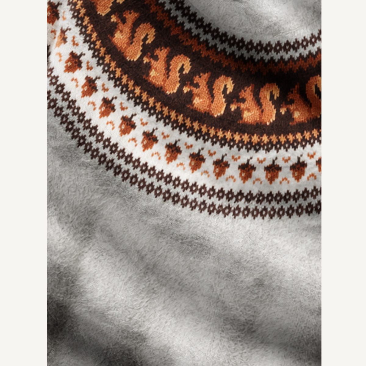 Acorn Hollow Squirrel Fuzzy Crewneck Sweater