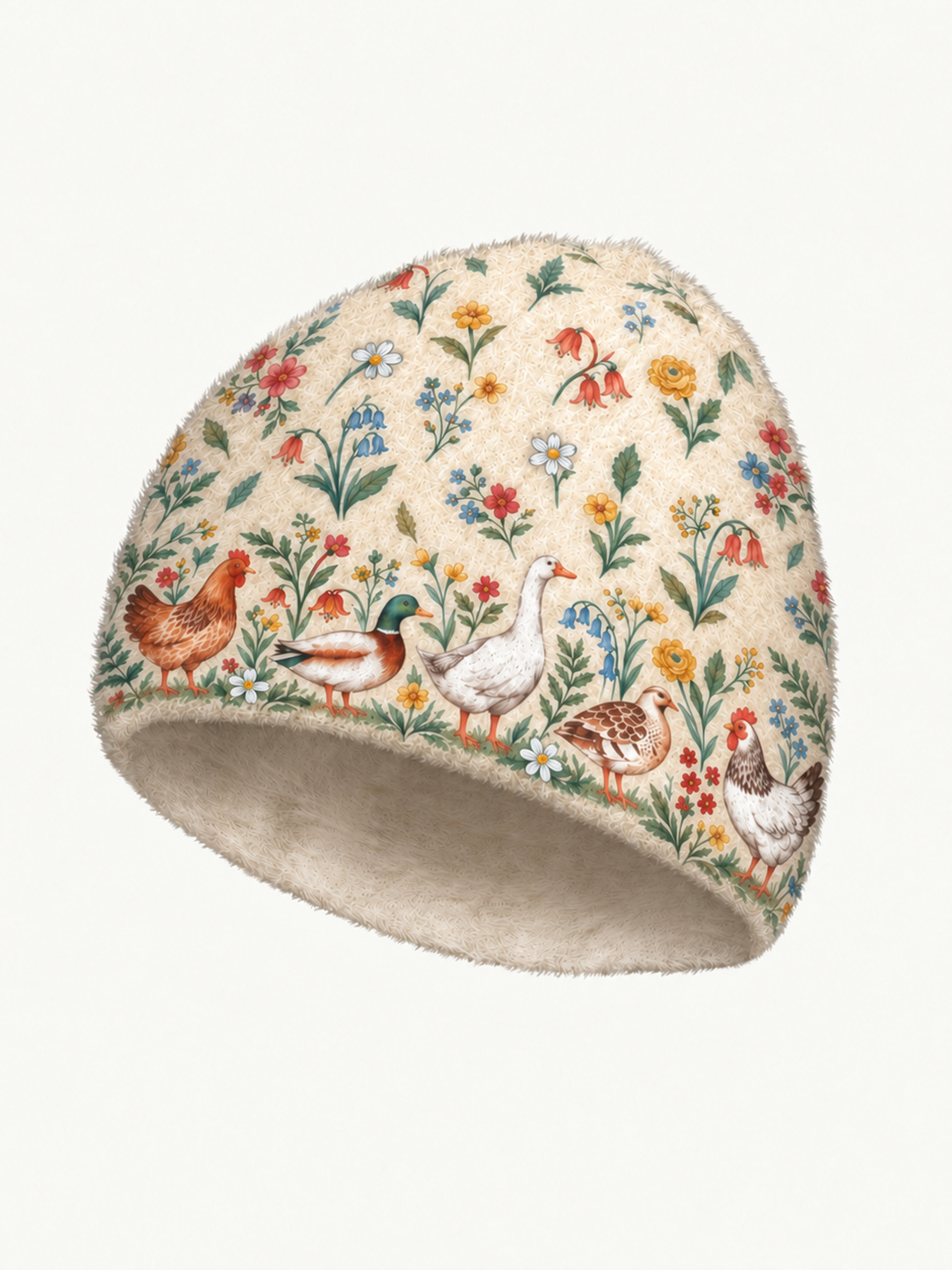 Countryside Garden Critter Cozy Fuzzy Beanie