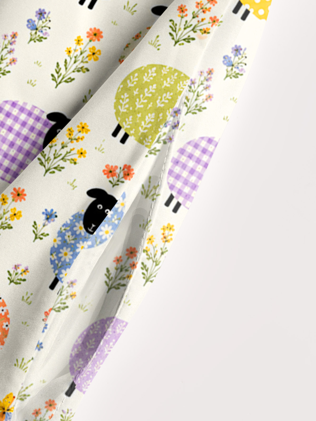 Pastel Meadow Flock Print Wide Straps Maxi Dress With Pockets