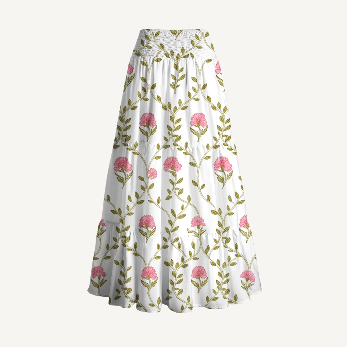 Clover Vine Whisper Print Maxi Skirt